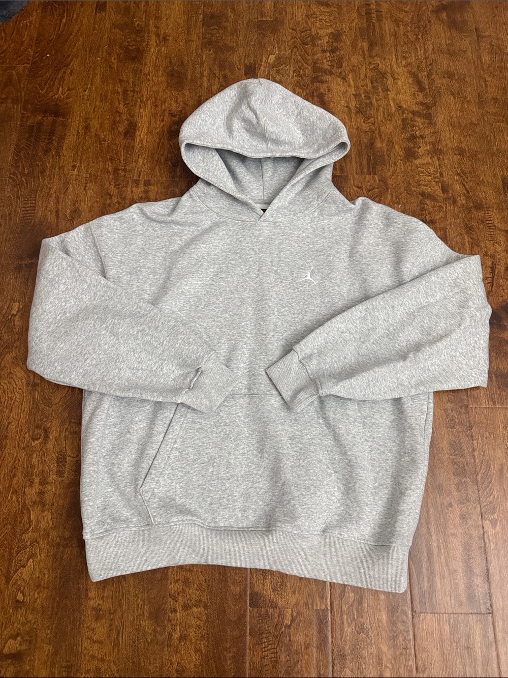Jordan Gray Pullover Hoodie with Subtle Jumpman